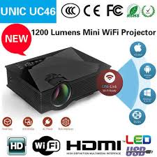 ویدیو پروژکتور مینی 1200 لومن UNIC UC46 دارای وضوح 1080p و قابلیت ارتباط وایفای 